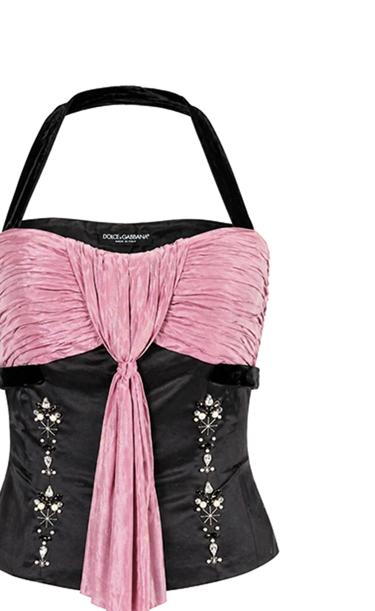 Dolce & Gabbana Embellished Halter Corset Top