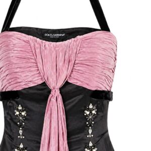 Top corsetto ricamato