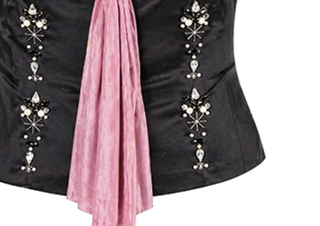 Top corsetto ricamato
